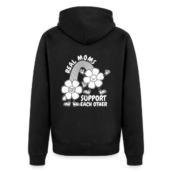 Maman Soutien Maman - Veste à capuche bio Premium Unisexe - noir - Dos - Nico (187cm)