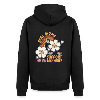 Maman Soutien Maman - Veste à capuche bio Premium Unisexe - noir - Dos - Nico (187cm)