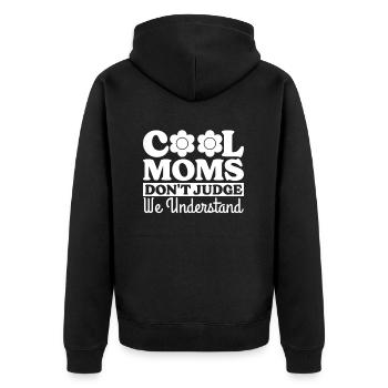 Maman Soutien Maman - Veste à capuche bio Premium Unisexe - noir - Dos - Nico (187cm)
