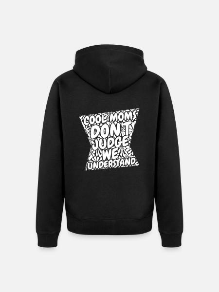 Mom Support Mom - Unisex Premium Organic Zip Hoodie - black