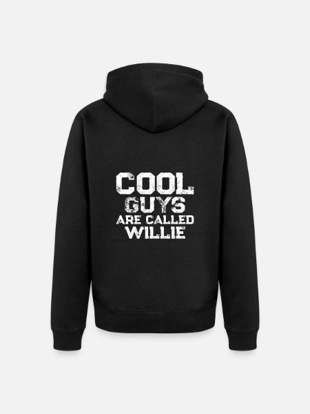 Cool guys are called Willie - Unisex Premium Organic Zip Hoodie - black