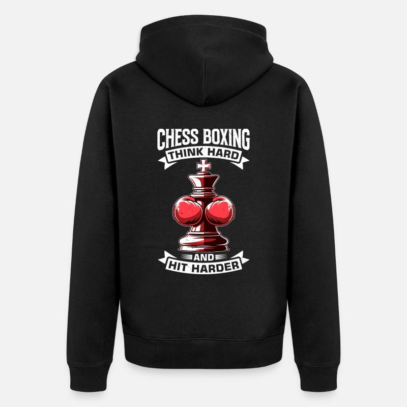 Boxe d’échecs - Veste à capuche bio Premium Unisexe - noir