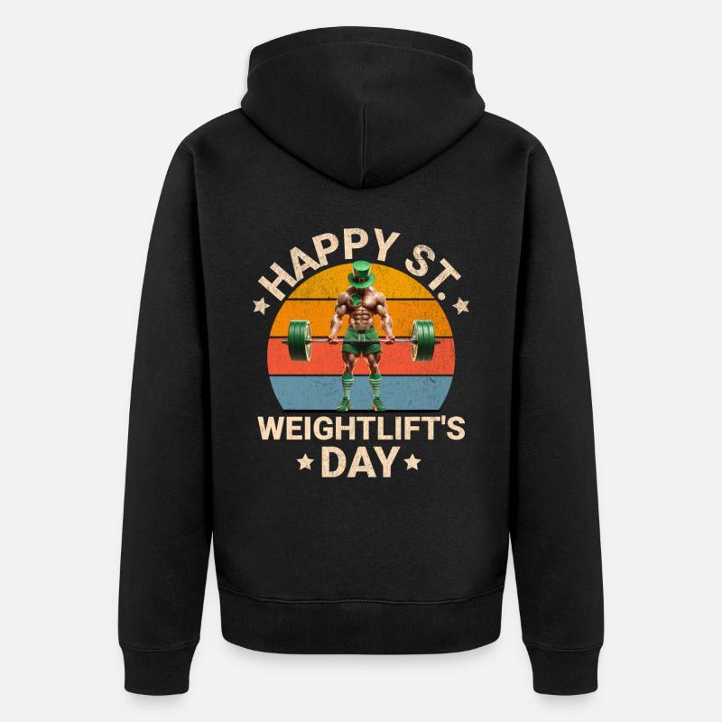 St. Patricks Day Pumpen - Unisex Premium Bio Zip Hoodie - Schwarz