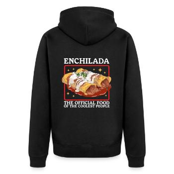 Enchilada Food Mexican Enchiladas Gift - Unisex Premium Organic Zip Hoodie - black - Back - Nico (187cm)