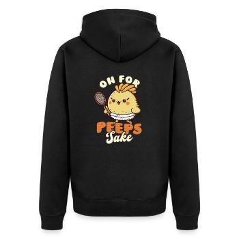 Pâques de tennis pour l’amour de Peeps - Veste à capuche bio Premium Unisexe - noir - Dos - Nico (187cm)