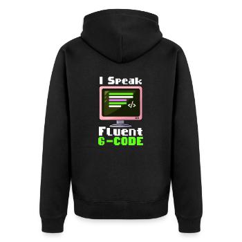 Impression 3D Je parle couramment le G-Code - Veste à capuche bio Premium Unisexe - noir - Dos - Nico (187cm)