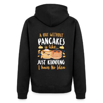 Amoureux des crêpes Les enfants Une journée sans - Veste à capuche bio Premium Unisexe - noir - Dos - Nico (187cm)