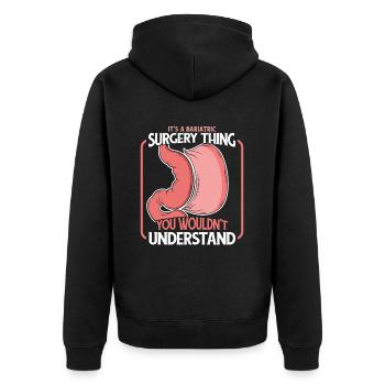 It's A Bariatric Surgery Thing Bariatric Gastric - Unisex Premium Organic Zip Hoodie - black - Back - Nico (187cm)