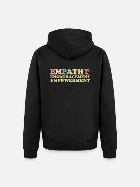 Mom Mom Support - Unisex Premium Organic Zip Hoodie - black