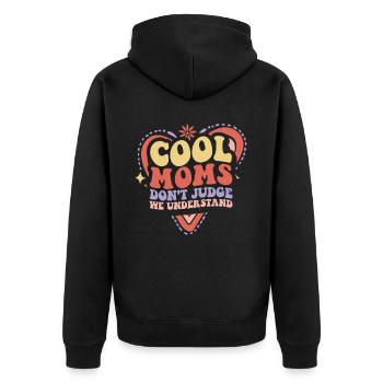 Maman Soutien à la maman - Veste à capuche bio Premium Unisexe - noir - Dos - Nico (187cm)