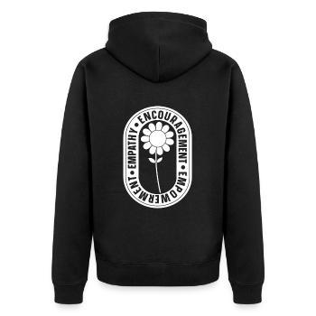 Maman Soutien à la maman - Veste à capuche bio Premium Unisexe - noir - Dos - Nico (187cm)