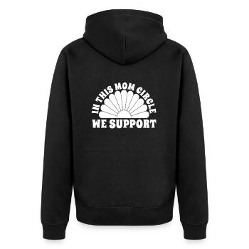 Maman Soutien à la maman - Veste à capuche bio Premium Unisexe - noir - Dos - Nico (187cm)