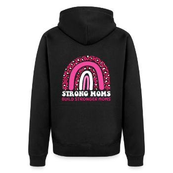 Maman Soutien à la maman - Veste à capuche bio Premium Unisexe - noir - Dos - Nico (187cm)
