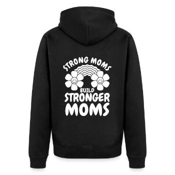 Maman Soutien à la maman - Veste à capuche bio Premium Unisexe - noir - Dos - Nico (187cm)