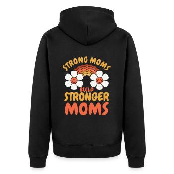Maman Soutien à la maman - Veste à capuche bio Premium Unisexe - noir - Dos - Nico (187cm)