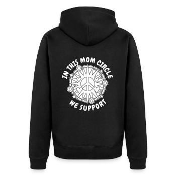 Maman Soutien à la maman - Veste à capuche bio Premium Unisexe - noir - Dos - Nico (187cm)