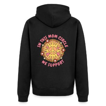 Maman Soutien à la maman - Veste à capuche bio Premium Unisexe - noir - Dos - Nico (187cm)