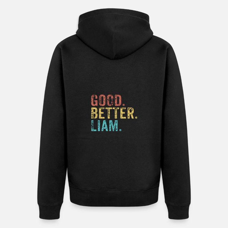 Good better liam - Unisex Premium Bio Zip Hoodie - Schwarz