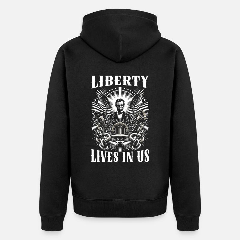 Proclamation d’émancipation African Juneteenth - Veste à capuche bio Premium Unisexe - noir