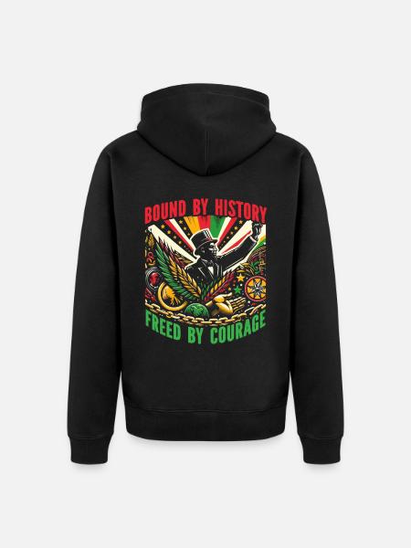 Proclamation d’émancipation African Juneteenth - Veste à capuche bio Premium Unisexe - noir