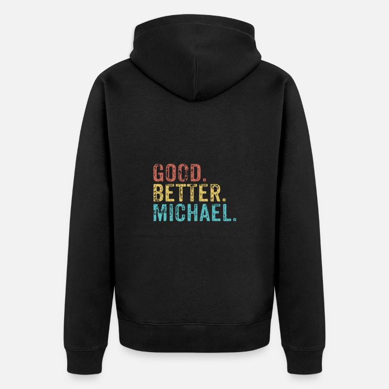 Good better Michael - Unisex Premium Bio Zip Hoodie - Schwarz