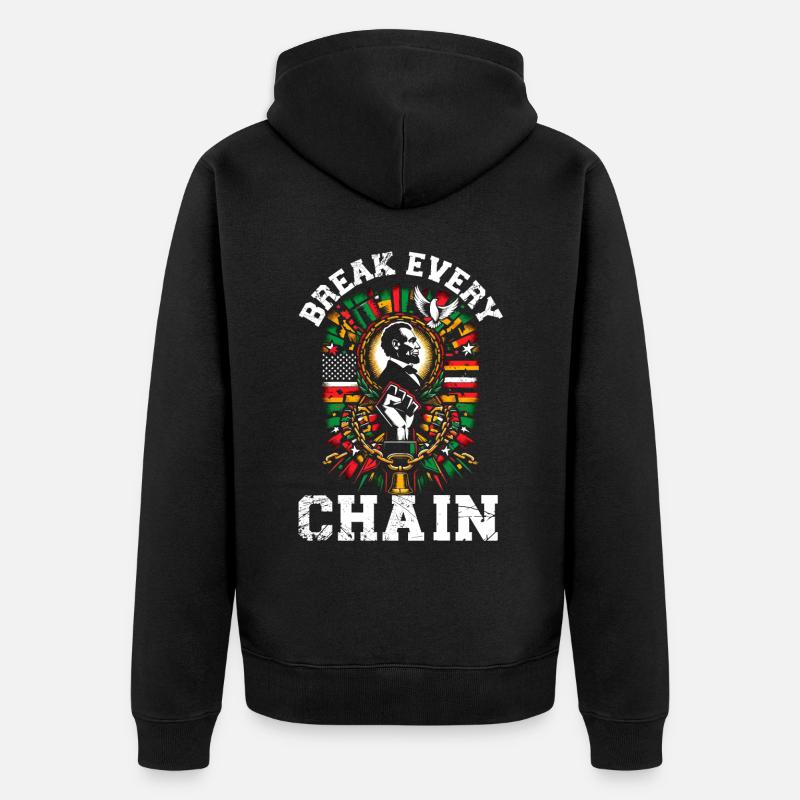 Proclamation d’émancipation African Juneteenth - Veste à capuche bio Premium Unisexe - noir
