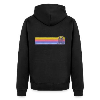Pancake Lover Kids Retro Vintage - Unisex Premium Bio Zip Hoodie - Schwarz - Hinten - Nico (187cm)