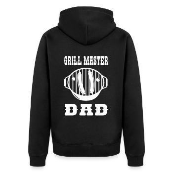 Grillmaster Papa BBQ Grill Griller Barbecue Fumoir - Veste à capuche bio Premium Unisexe - noir - Dos - Nico (187cm)