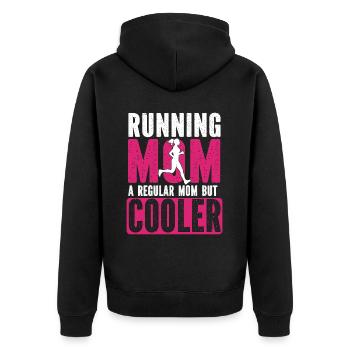 Running Mom Marathon Runner Jogging - Veste à capuche bio Premium Unisexe - noir - Dos - Nico (187cm)