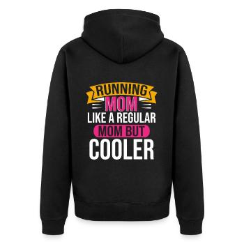 Running Mom Marathon Runner Jogging - Veste à capuche bio Premium Unisexe - noir - Dos - Nico (187cm)