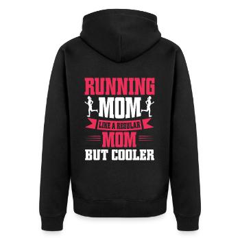 Running Mom Marathon Runner Jogging - Veste à capuche bio Premium Unisexe - noir - Dos - Nico (187cm)