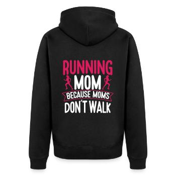 Running Mom Marathon Runner Jogging - Veste à capuche bio Premium Unisexe - noir - Dos - Nico (187cm)