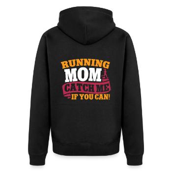 Running Mom Marathon Runner Jogging - Veste à capuche bio Premium Unisexe - noir - Dos - Nico (187cm)