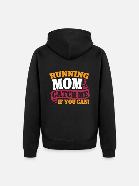 Running Mom Marathon Runner Jogging - Veste à capuche bio Premium Unisexe - noir