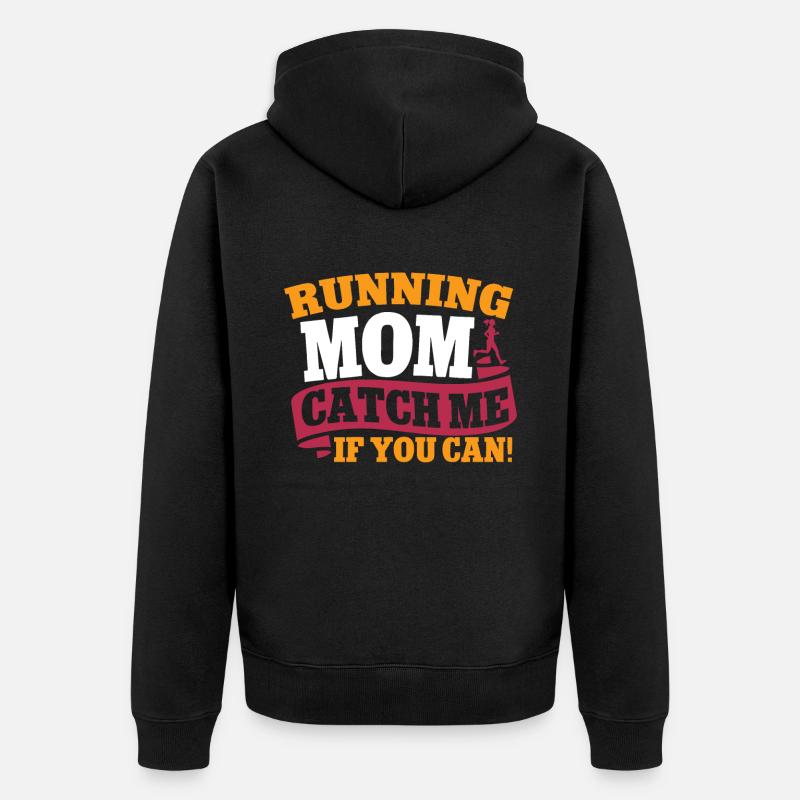 Running Mom Marathon Runner Jogging - Veste à capuche bio Premium Unisexe - noir