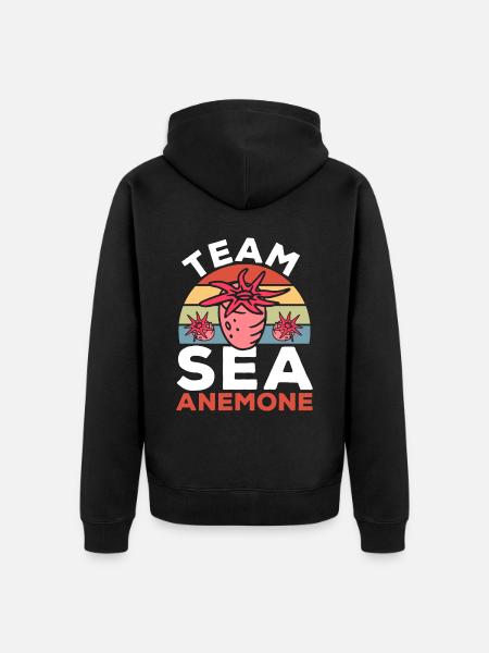Sea Anemones Gift - Unisex Premium Organic Zip Hoodie - black