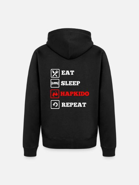 Hapkido-Kampfkunst-Geschenk - Unisex Premium Bio Zip Hoodie - Schwarz