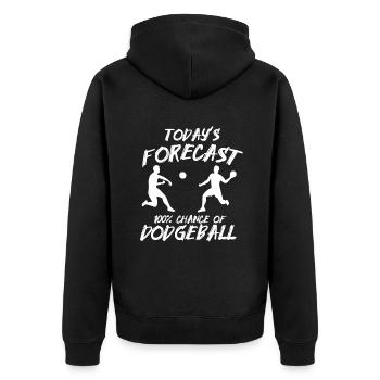 Gift for Dodgeball Players - Unisex Premium Organic Zip Hoodie - black - Back - Nico (187cm)