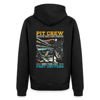 Pit Crew Course de voitures Course Piste de course Sport automobile - Veste à capuche bio Premium Unisexe - noir - Dos - Nico (187cm)