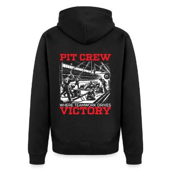 Pit Crew Course de voitures Course Piste de course Sport automobile - Veste à capuche bio Premium Unisexe - noir - Dos - Nico (187cm)