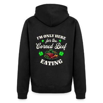 Irlande Fête de la Saint-Patrick - Veste à capuche bio Premium Unisexe - noir - Dos - Nico (187cm)
