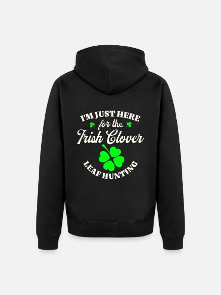 Irish Ireland St. Patrick's Day - Unisex Premium Organic Zip Hoodie - black
