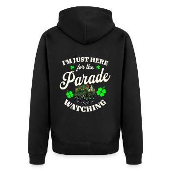 Irlande Fête de la Saint-Patrick - Veste à capuche bio Premium Unisexe - noir - Dos - Nico (187cm)