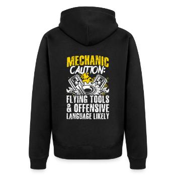 Mécanicien Tuning Tuner Voiture Amant Cadeau Do - Veste à capuche bio Premium Unisexe - noir - Dos - Nico (187cm)