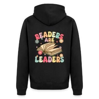 Lecteur de livres Groovy - Veste à capuche bio Premium Unisexe - noir - Dos - Nico (187cm)