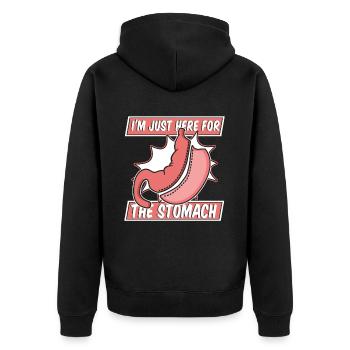 I'm Just Here For The Stomach Gastric Bypass - Unisex Premium Organic Zip Hoodie - black - Back - Nico (187cm)