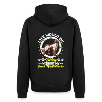 Ennuyeux sans mon petit Münsterlander - Veste à capuche bio Premium Unisexe - noir - Dos - Nico (187cm)