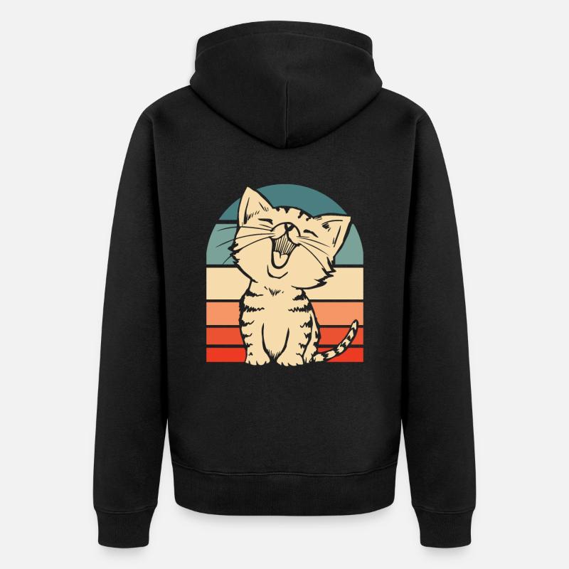 Chat - Veste à capuche bio Premium Unisexe - noir