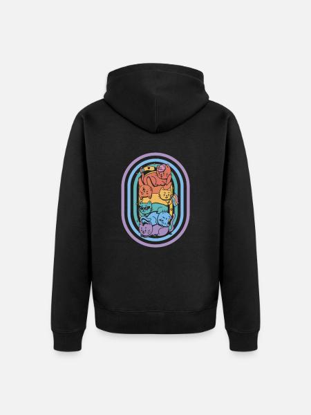 Chat - Veste à capuche bio Premium Unisexe - noir