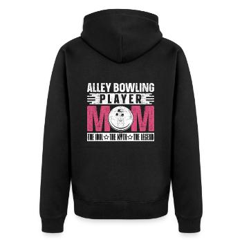 Joueur de bowling de ruelle maman l’idole aime le bowling - Veste à capuche bio Premium Unisexe - noir - Dos - Nico (187cm)